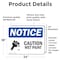 Signmission Caution Wet Paint Sign With Symbol, 24 in W x Rectangle, Vinyl Decal OS-2PACK-NS-D-1824-L-10524 - alternate 4